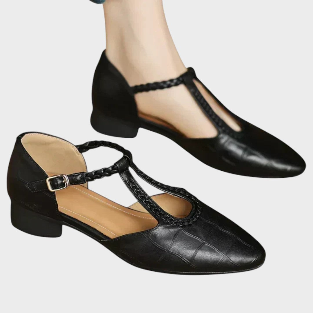 Evelyn | Classic T-Strap Flats