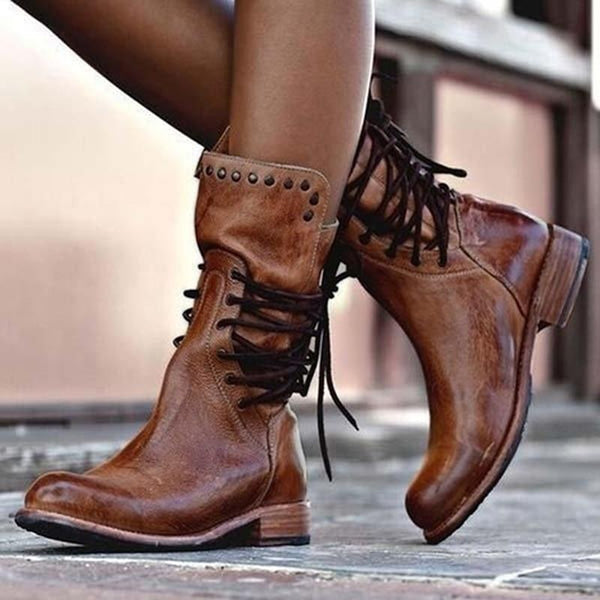 Savannah | Classic Leather Lace-Up Boots