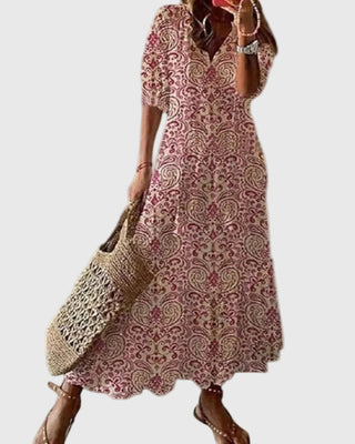 Sophia | Boho Floral Maxi Dress