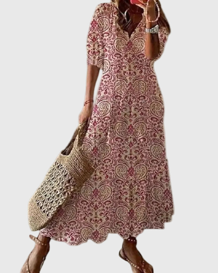 Sophia | Boho Floral Maxi Dress