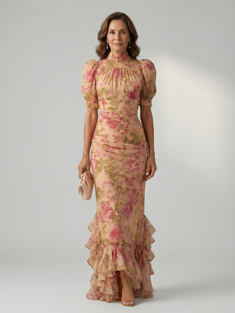 Willow & Mae Gentle High Neck Maxi Dress