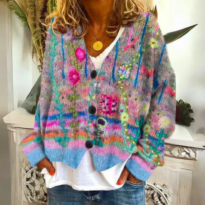Daisy | Floral Knit Cardigan