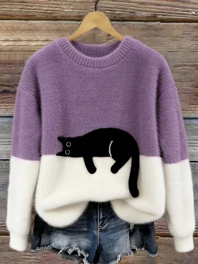 Luna | Cozy Cat Knit Sweater
