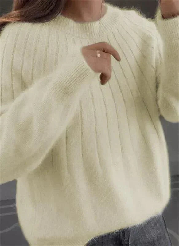 Caitlyn | Stylish Ribbed Knit Sweater