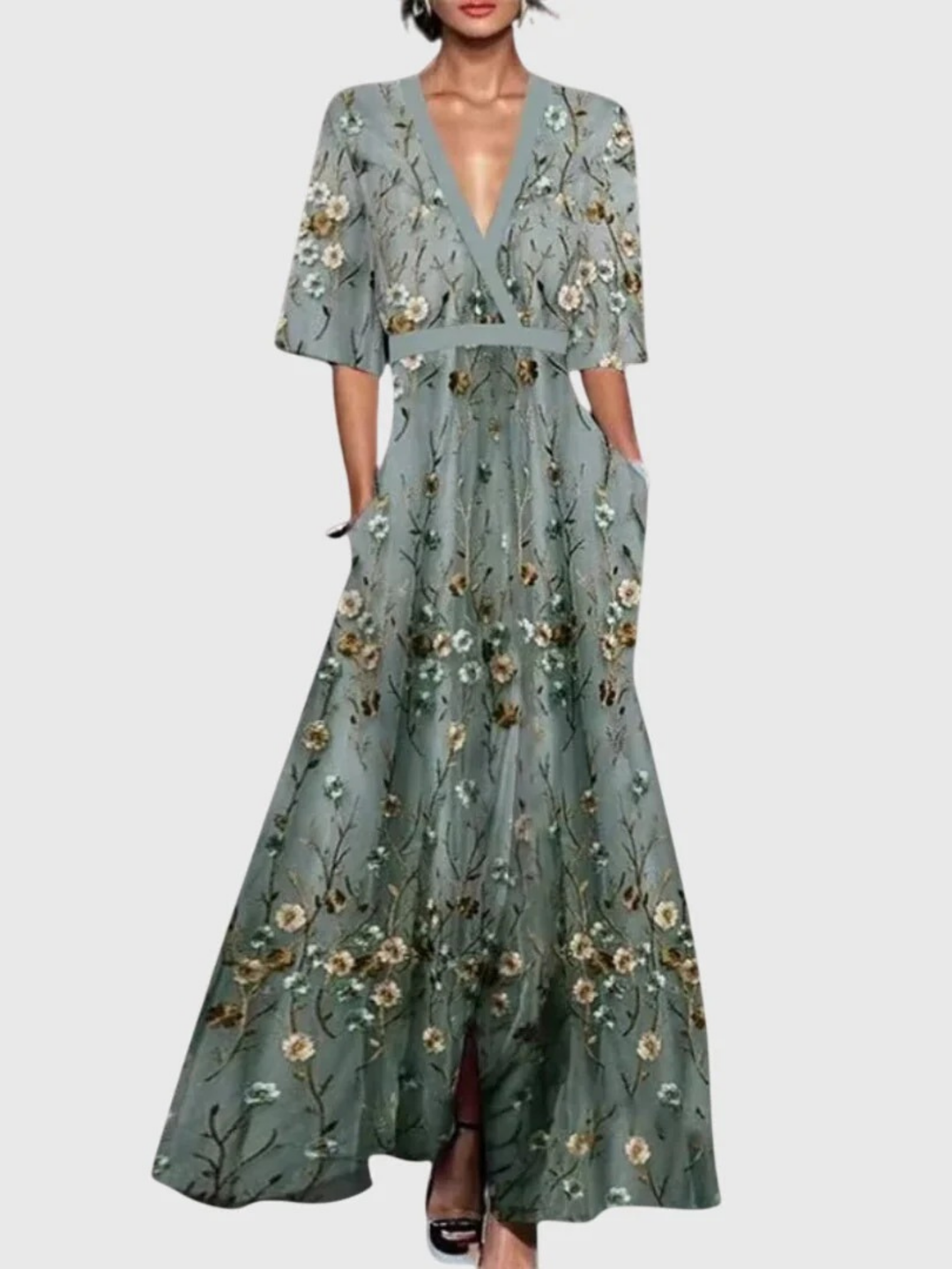 Vivienne | Elegant Floral Maxi Dress