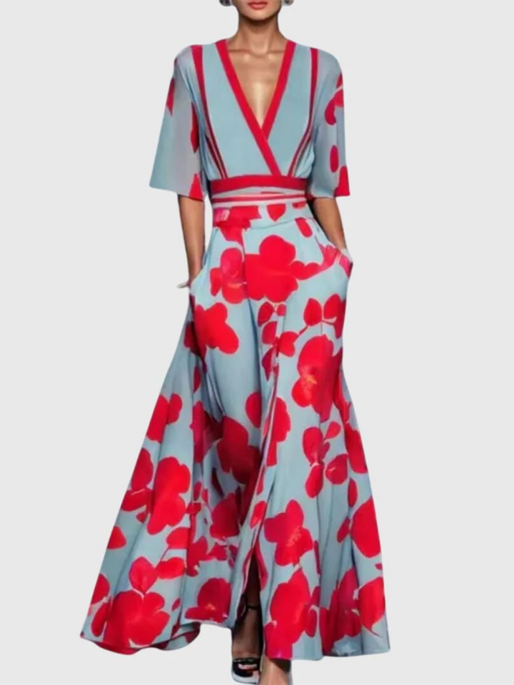 Vivienne | Elegant Floral Maxi Dress