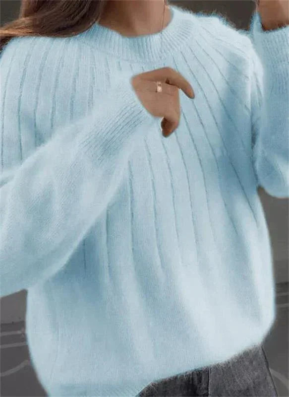 Caitlyn | Stylish Ribbed Knit Sweater