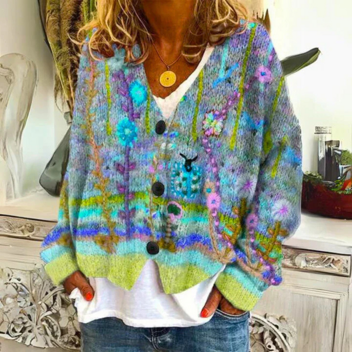 Daisy | Floral Knit Cardigan