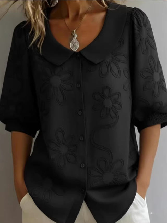 Lily | Floral Embroidered Blouse