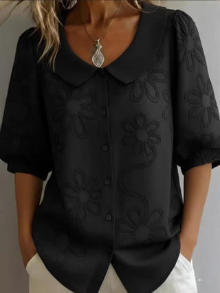 Lily | Floral Embroidered Blouse