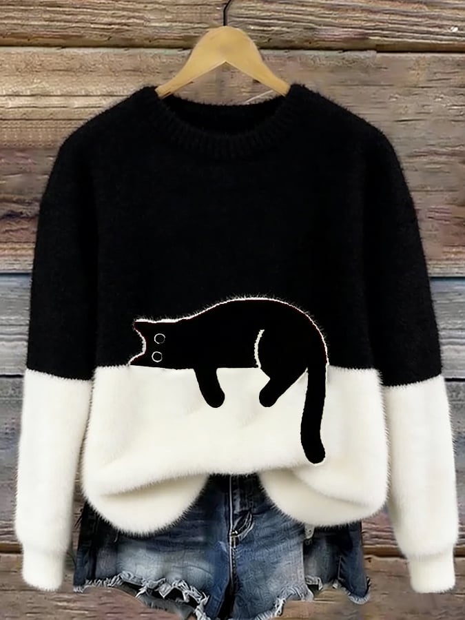 Luna | Cozy Cat Knit Sweater