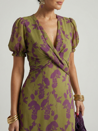 Isabelle | Elegant Floral Wrap Dress
