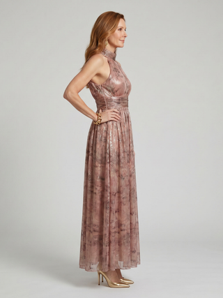 Willow & Mae Textured Finish Sleeveless Midi Dress