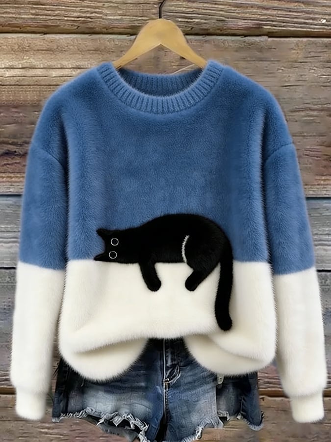 Luna | Cozy Cat Knit Sweater