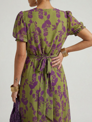 Isabelle | Elegant Floral Wrap Dress