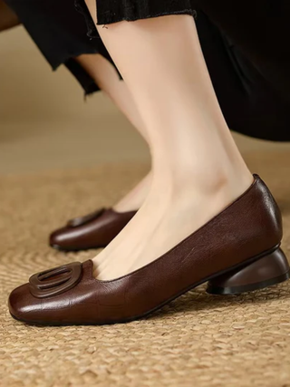 Charlotte | Classic Leather Flats
