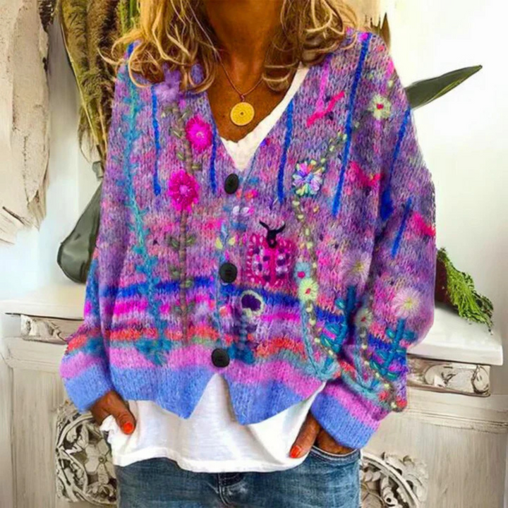 Daisy | Floral Knit Cardigan