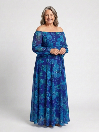 Willow & Mae™ | Off Shoulder Floral Maxi Dress