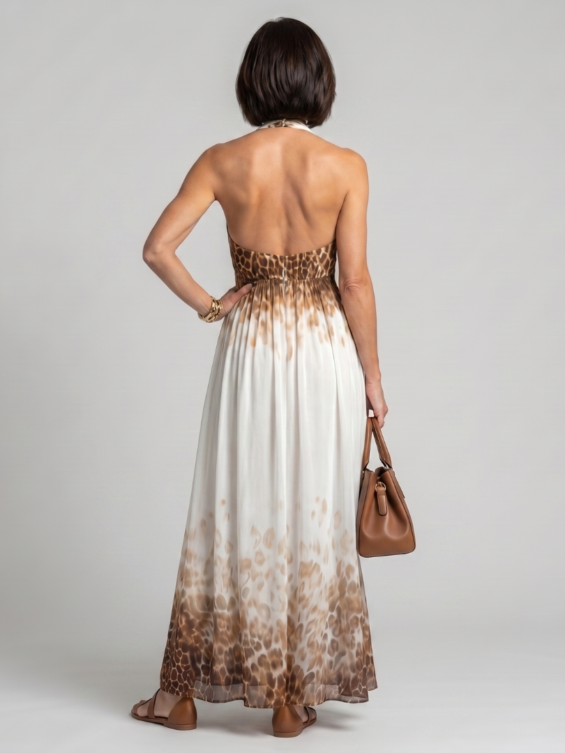 Willow & Mae Pleated White Midi Dress