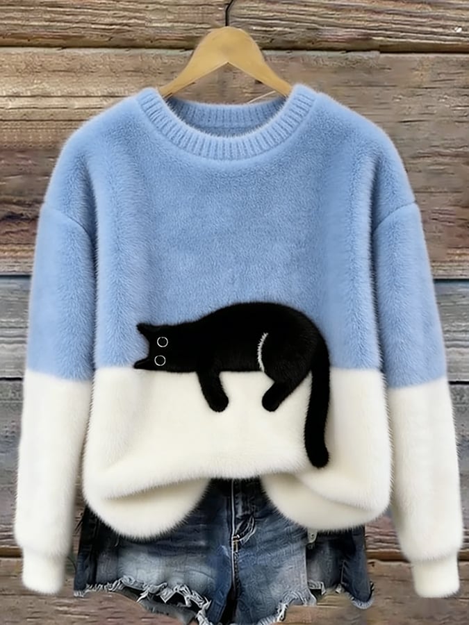 Luna | Cozy Cat Knit Sweater