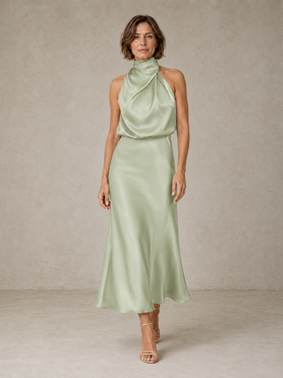 Harper | Halter Satin Evening