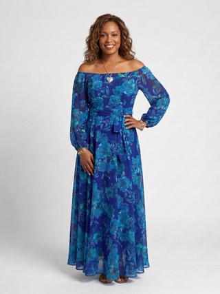 Willow & Mae™ | Off Shoulder Floral Maxi Dress