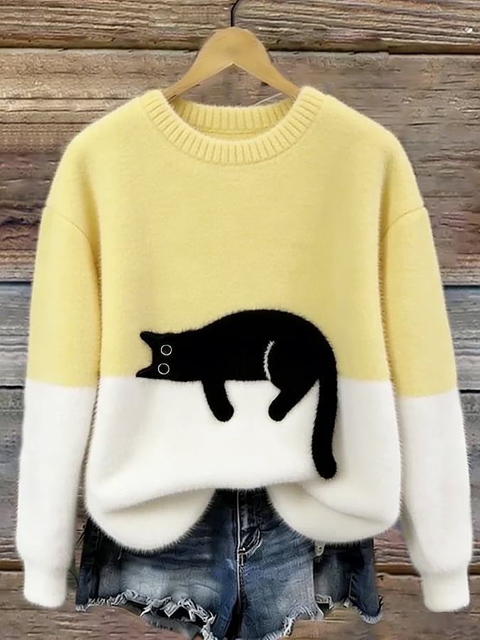Luna | Cozy Cat Knit Sweater