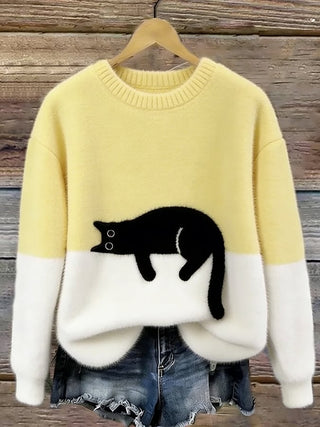 Luna | Cozy Cat Knit Sweater
