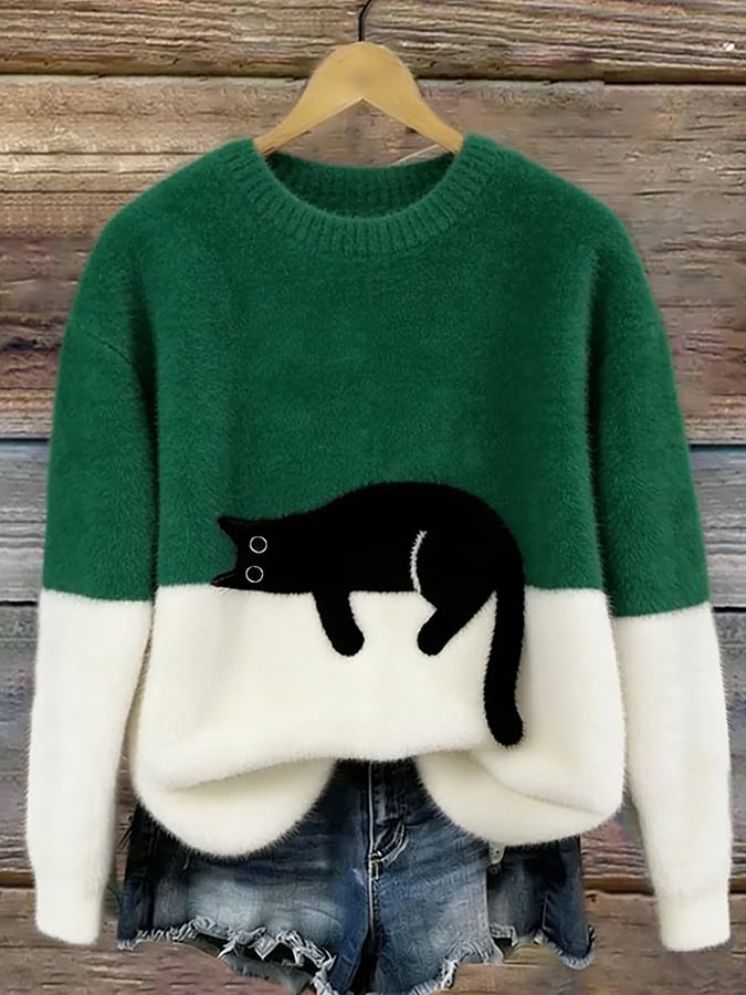 Luna | Cozy Cat Knit Sweater