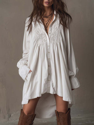 Anastasia™ | Lace Shirt Mini Dress