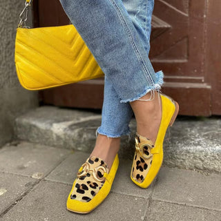 Lila | Loafers with Leopard Print Detail