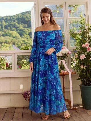 Willow & Mae™ | Off Shoulder Floral Maxi Dress