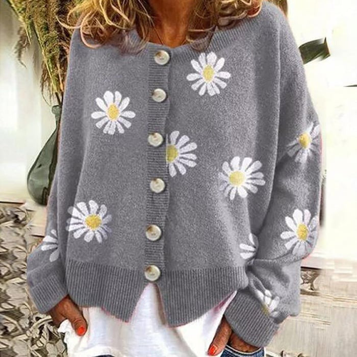 Angel | Cute Cardigan With Daisies