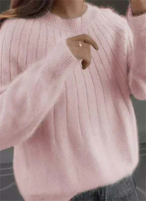 Caitlyn | Stylish Ribbed Knit Sweater