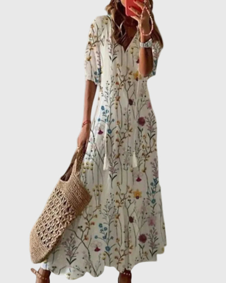 Sophia | Boho Floral Maxi Dress