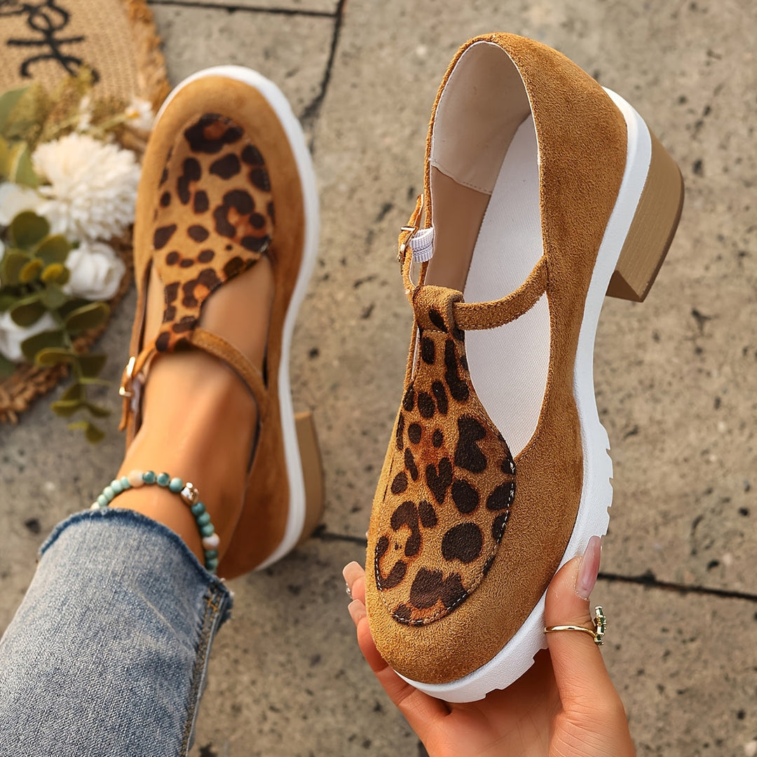 Delilah | Leopard Comfort Heels