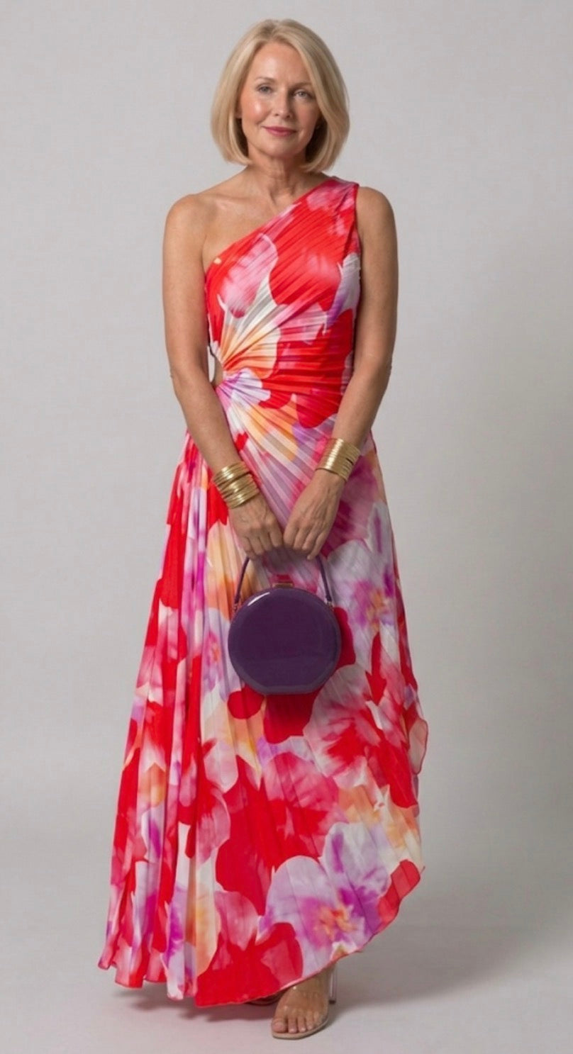 Willow & Mae™ | Vibrant Tropical Evening Dress