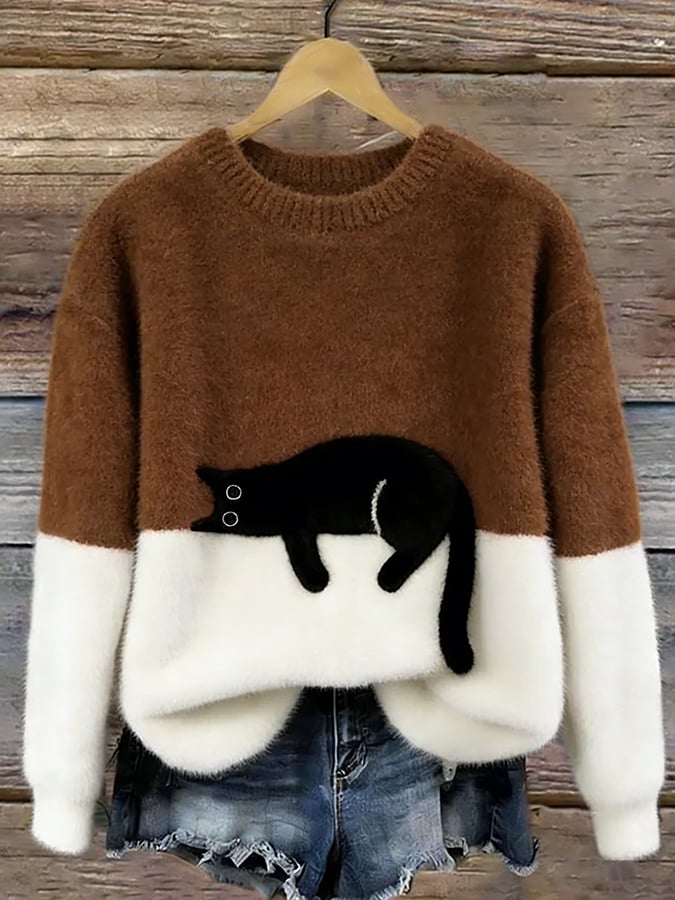 Luna | Cozy Cat Knit Sweater