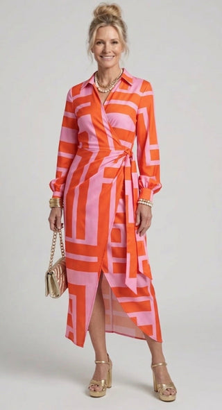 Willow & Mae™| Printed Wrap Dress