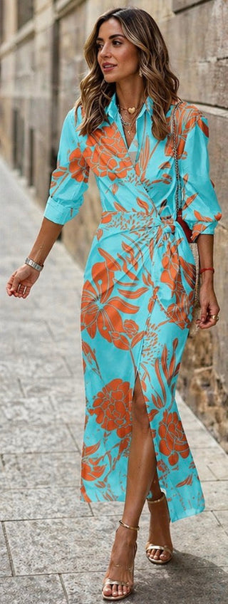Willow & Mae™| Printed Wrap Dress