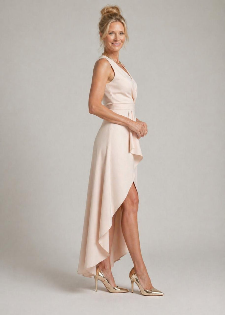 Willow & Mae™ |Midi Wrap Dress with V-Neck