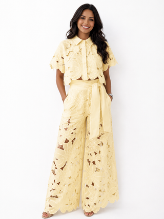 Margaux | Floral Lace Two-Piece Set