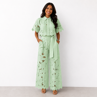 Margaux | Floral Lace Two-Piece Set
