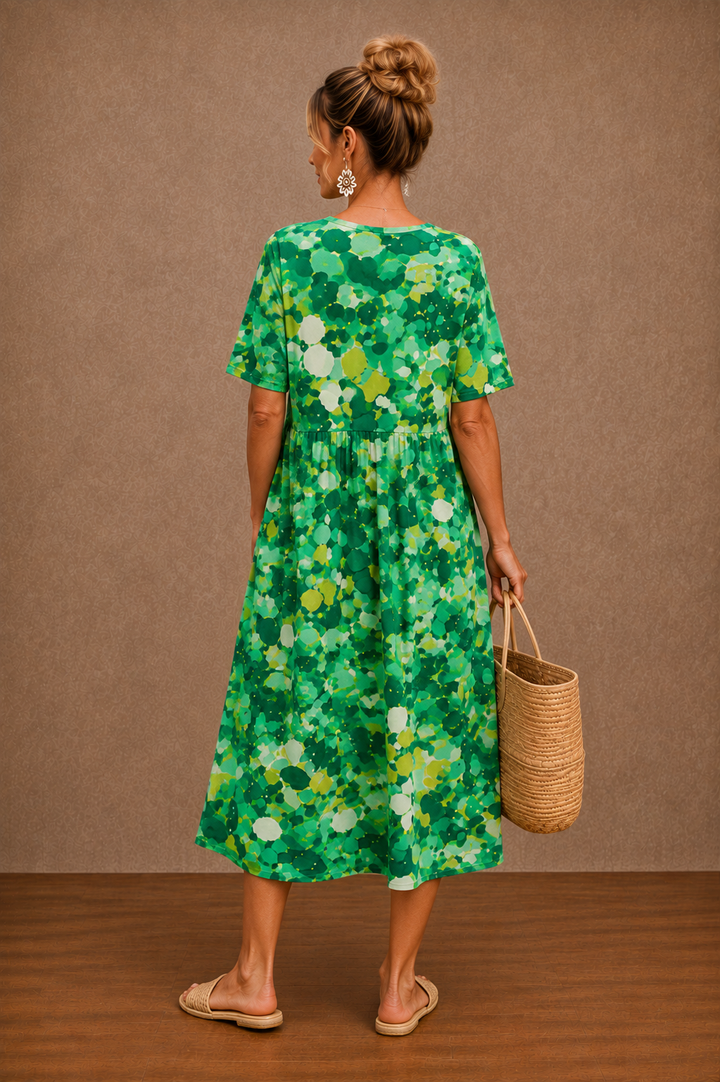 Hazel | Floral Summer Midi Dress for Women