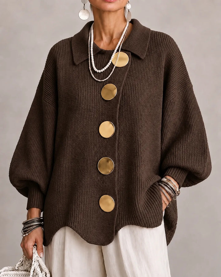 Elara | Oversized Button Knit Cardigan