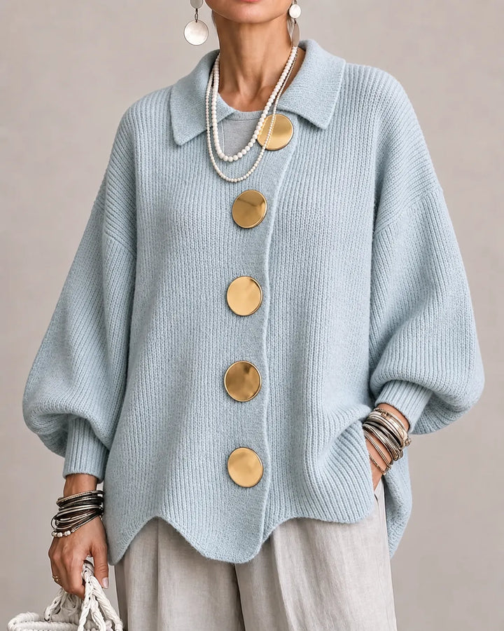 Elara | Oversized Button Knit Cardigan