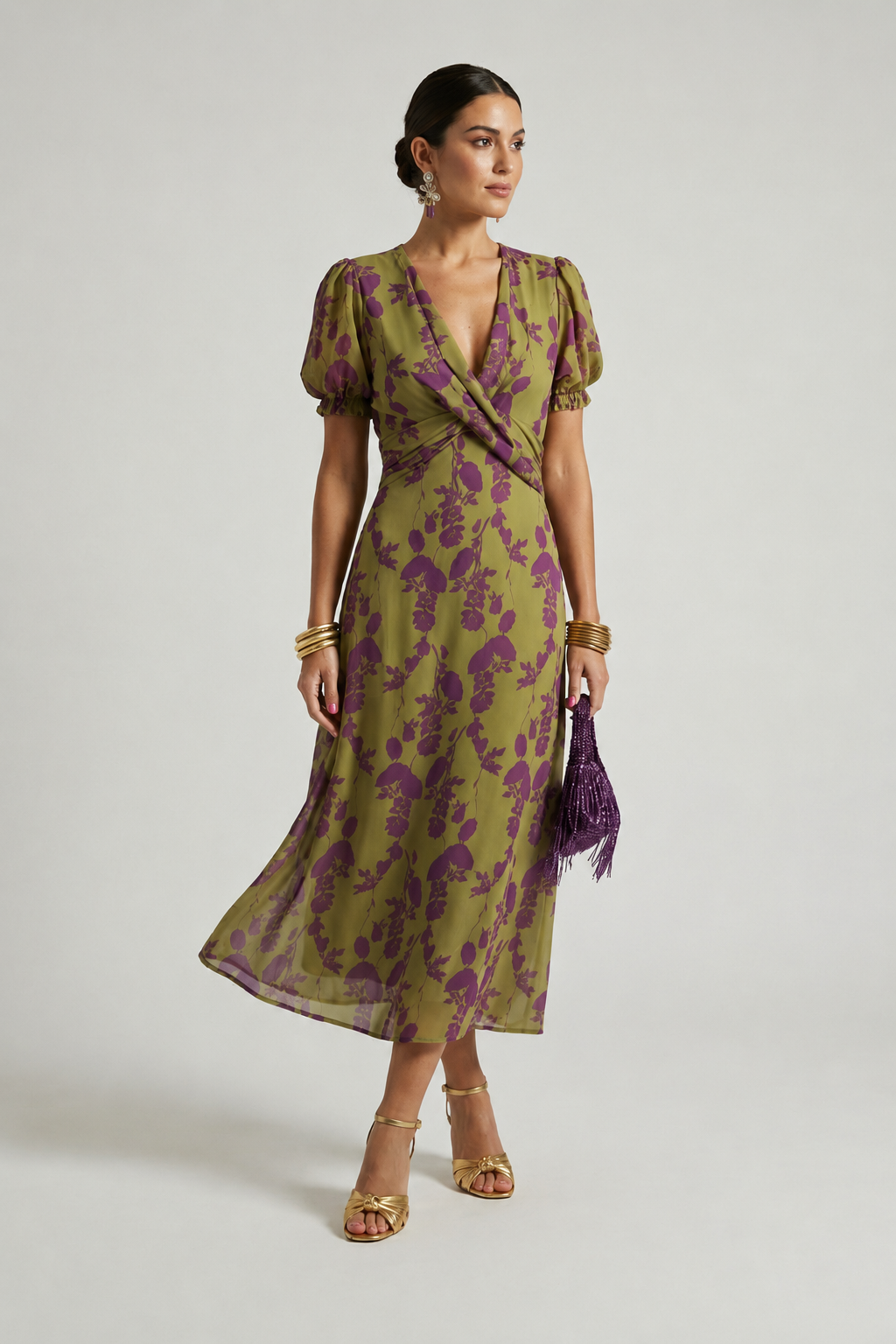 Isabelle | Elegant Floral Wrap Dress