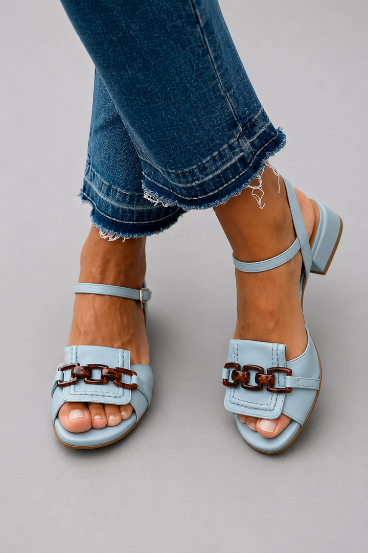 Bella | Elegant Chain Heel Sandals
