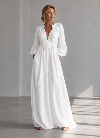 Marielle | 3D Floral High-Waist Maxi Dress for Women
