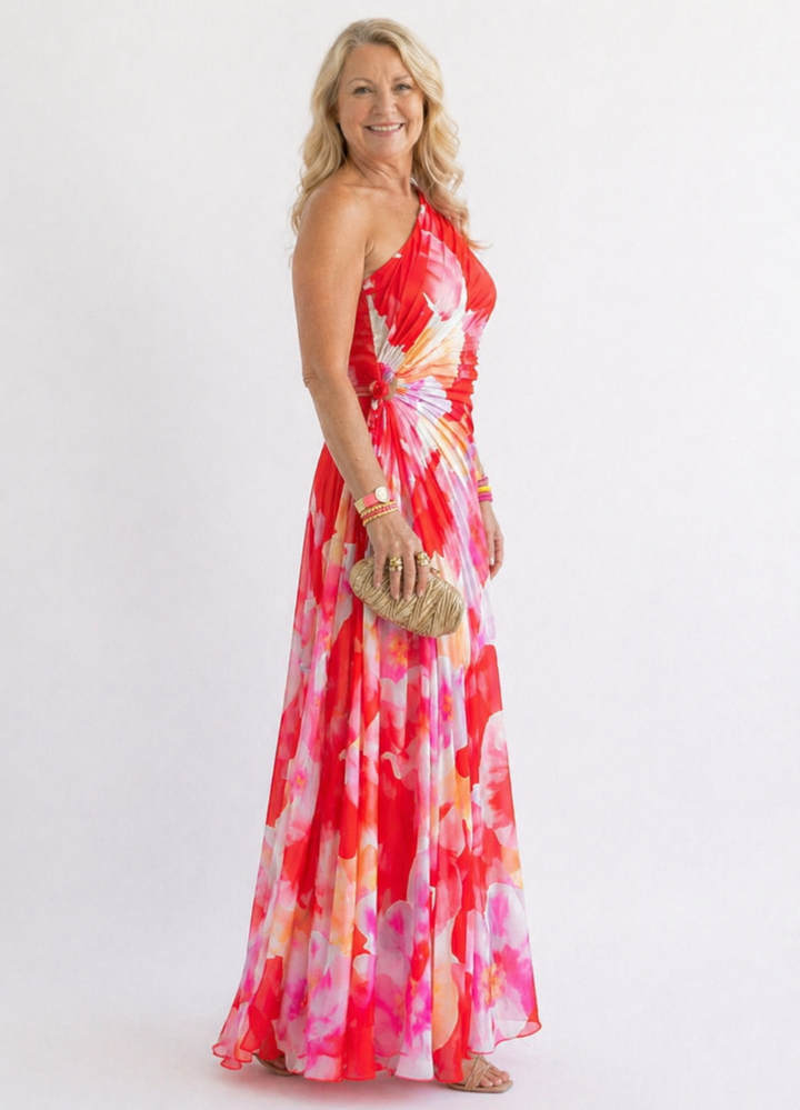 Willow & Mae™ | Pleated One-Shoulder Dress